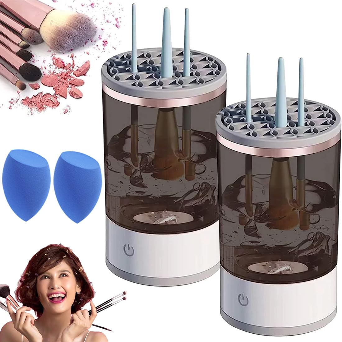 Máquina limpiadora de brochas de maquillaje