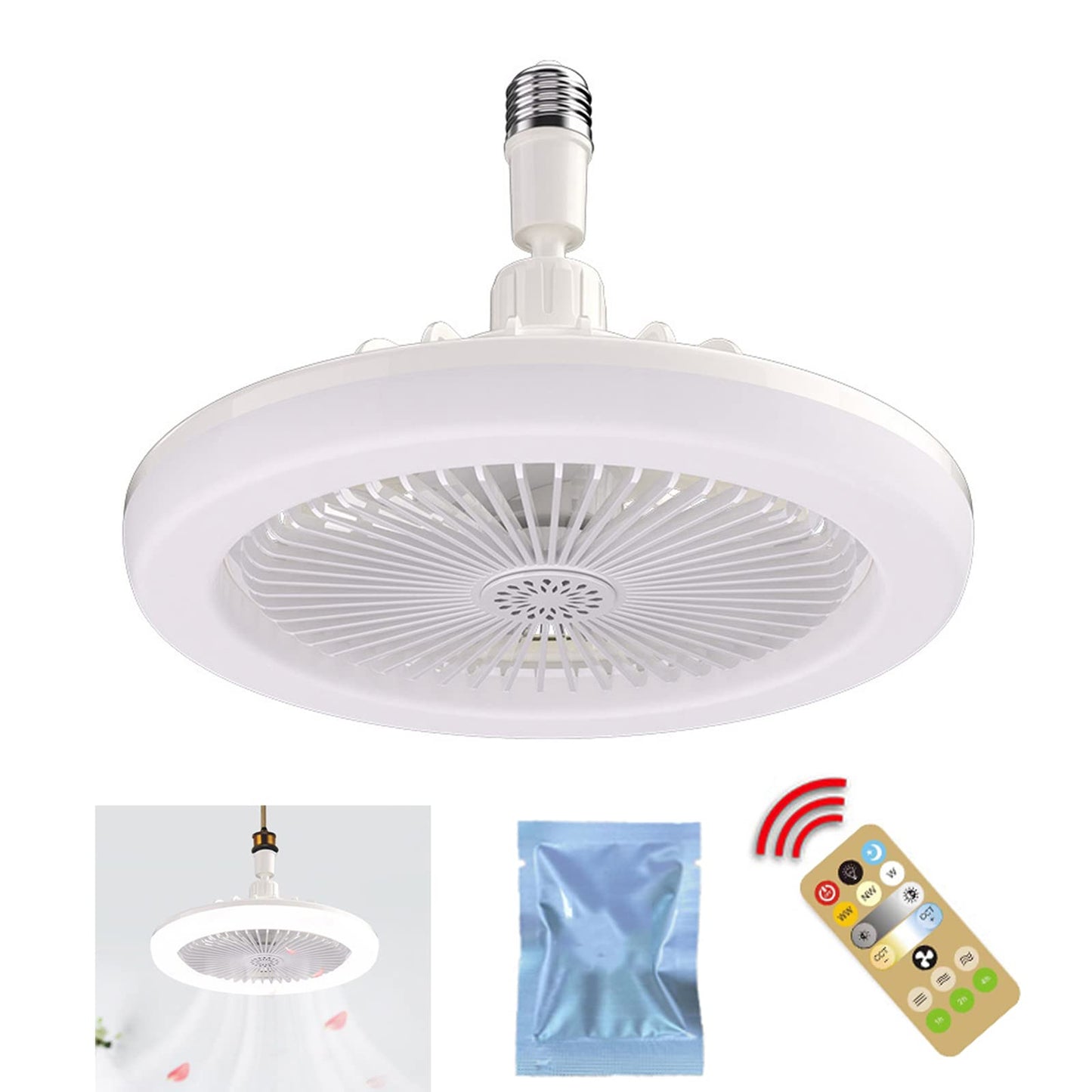 ABANICO CON LED Y AROMATIZANTE MULTIFUNCIONAL