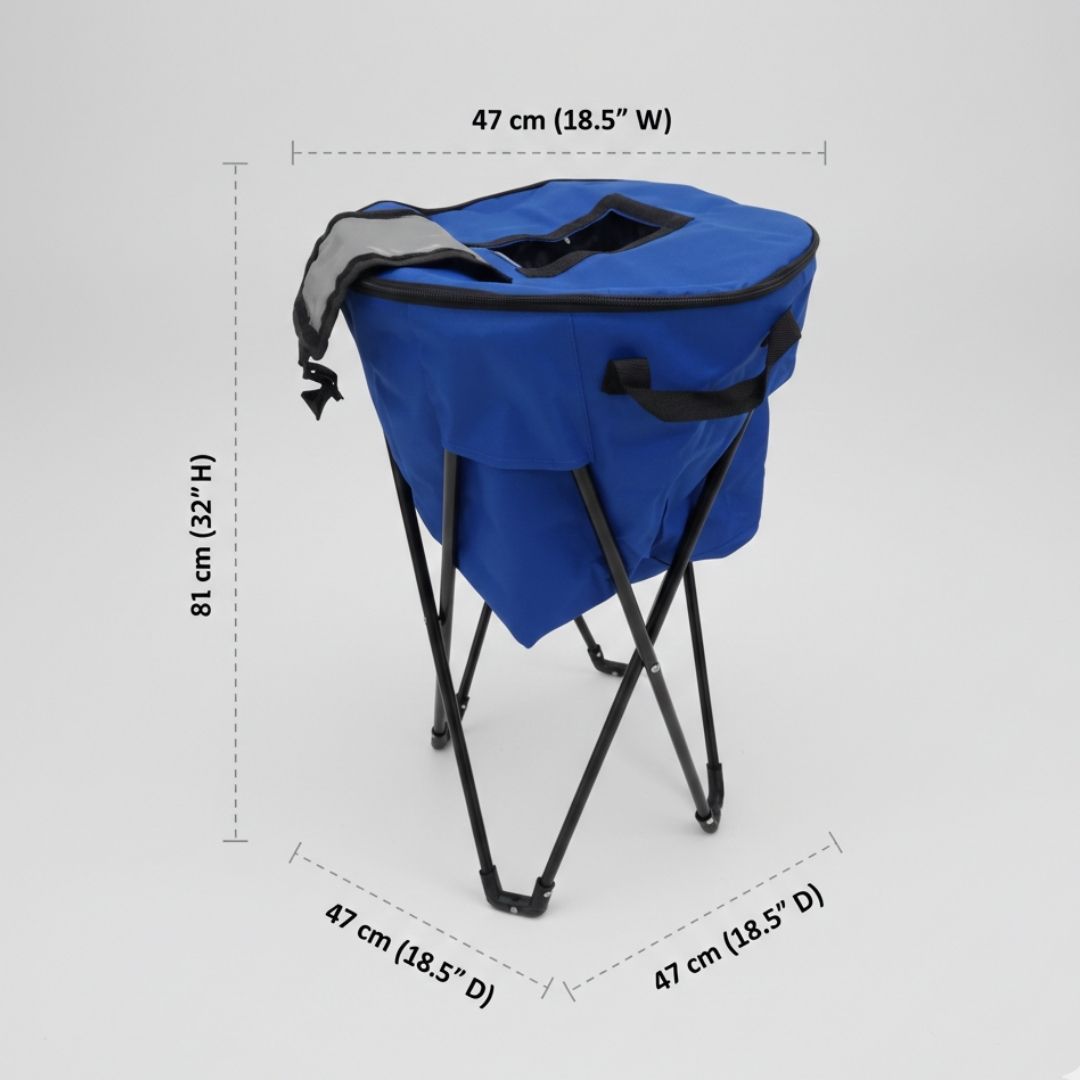 Nevera Portátil Plegable con Soporte Premium – ¡Bebidas Frías Donde Sea!