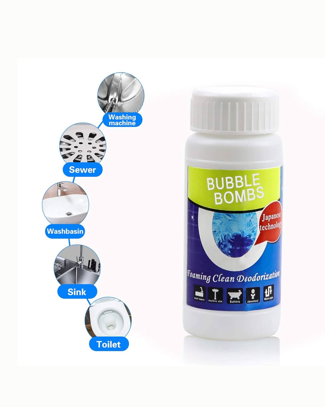 LIMPIADOR DE TUBERIAS BUBBLE BOMBS MD 12957