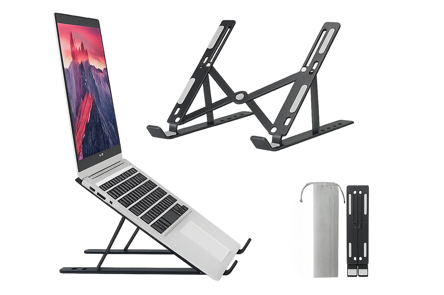 📌 Soporte Ajustable para Laptop – Ergonómico y Portátil 💻✨