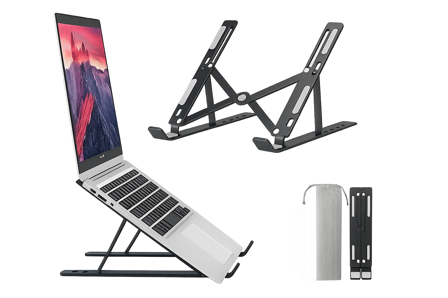 📌 Soporte Ajustable para Laptop – Ergonómico y Portátil 💻✨