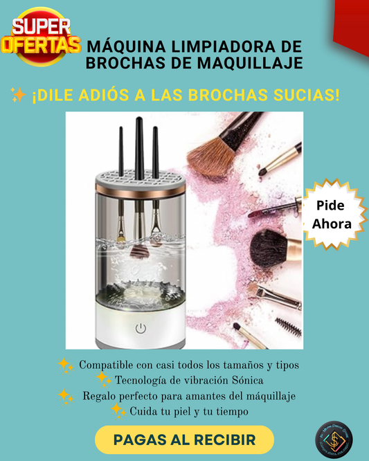 Máquina limpiadora de brochas de maquillaje